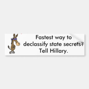 Rolig Anti Hillary statlig hemlighettecknad Bildekal