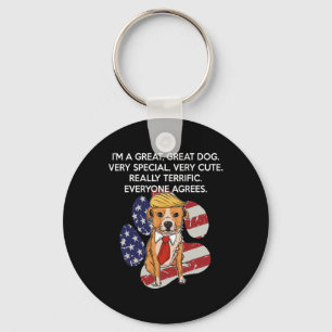 Rolig Anti President Donald Trump Hund Rolig Polit Nyckelring