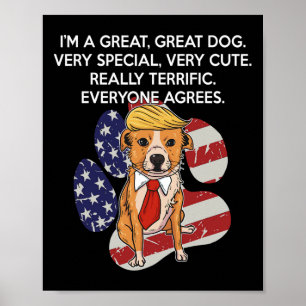 Rolig Anti President Donald Trump Hund Rolig Polit Poster