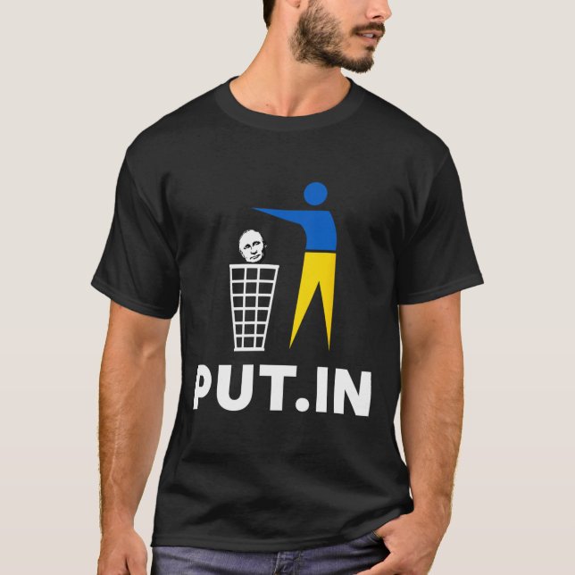 Rolig anti-Putin-meme Put.in-stöd Ukraina-te  T Shirt (Framsida)