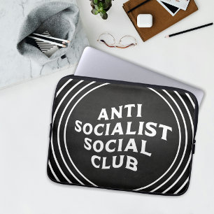 Rolig Anti Socialist Social Club Socialism Laptop Fodral
