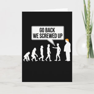 Rolig anti-trump Evolution Politisk humor Kort
