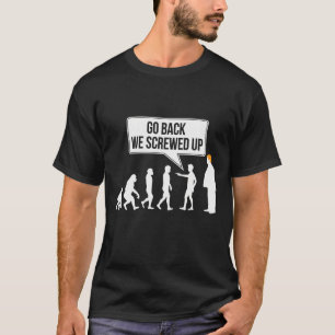 Rolig anti-trump evolution politisk humor t shirt
