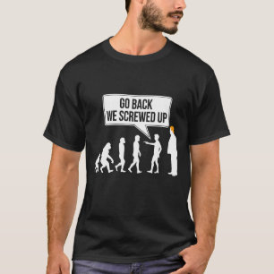 Rolig anti-trump evolution politisk humor t shirt