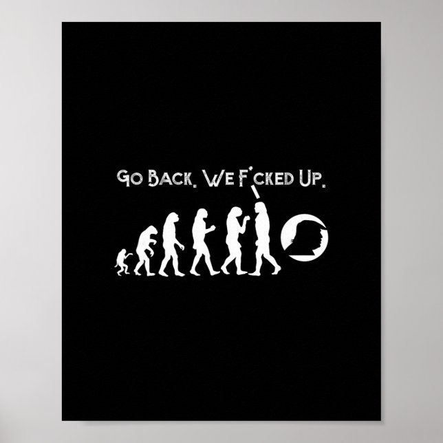 Rolig Anti Trump - Gå Ck! Trump Evolution Tröja  Poster (Framsidan)