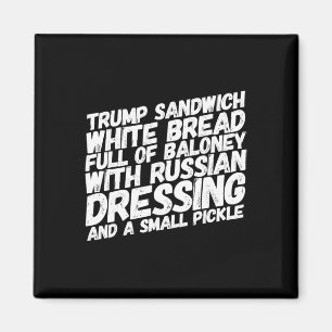 Rolig anti-trump-smörgås Åtala Trump politisk  Magnet