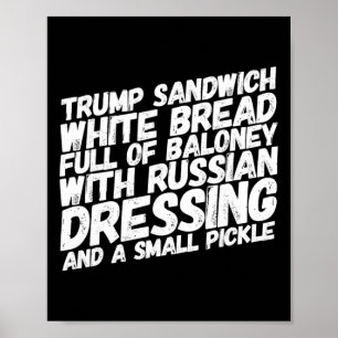 Rolig anti-trump-smörgås Åtala Trump Politisk Poster