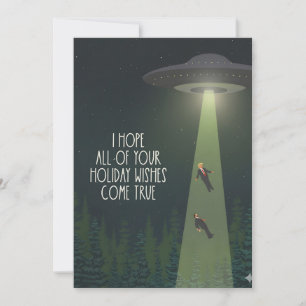 Rolig Anti-Trump UFO ta våra ledare Alien Julkort