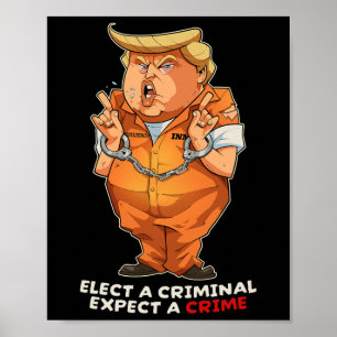 Rolig Anti-trump Välj en kriminell Brott Rolig Ant Poster