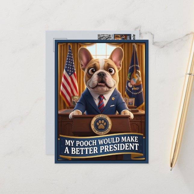 Rolig anti-Trump Vykort (Fram/Back In Situ)