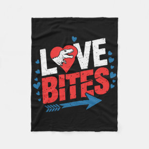 Rolig Anti Valentindags Dinosaurie Kärlek Biter Po Fleecefilt