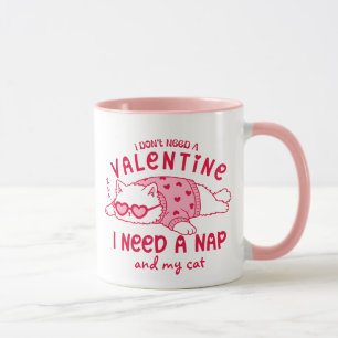 Rolig Anti-Valentine-dags-present kopp med egen te