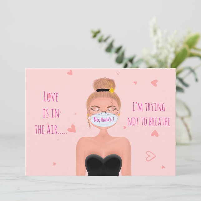 Rolig Anti-Valentine’s Day Handritad  Julkort (Stående Fram)