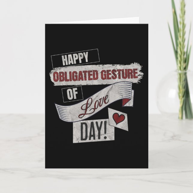 Rolig Anti Valentinsdag Glad Obligatorisk Gest  Helgkort (Framsida)