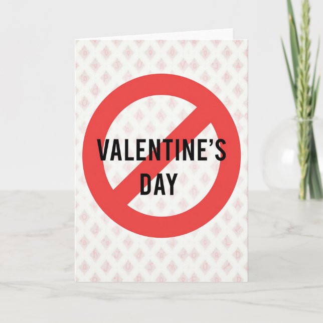 Rolig Anti-Valentinskort Kort (Framsida)