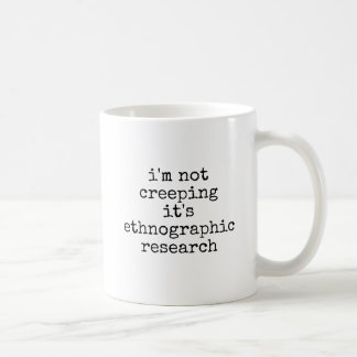 Rolig antropolog etnografisk forskning kaffemugg