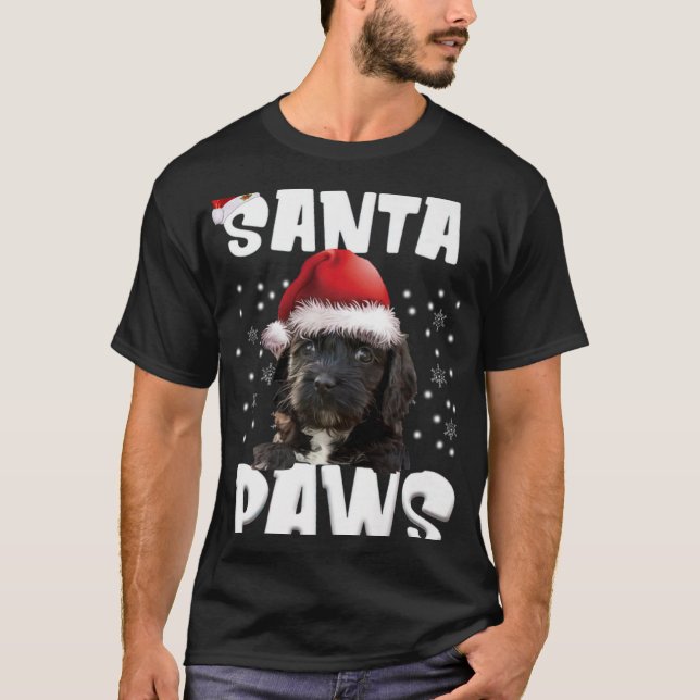 Rolig Ao Julbelysning Träd Hundälskare Xma T Shirt (Framsida)