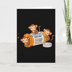 Rolig apa Anti-depressivt Zoo Pojkar Flickor Barn  Kort