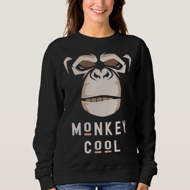 Rolig apa Cool kul schimpans Vild primat Djur T Shirt (Framsida)