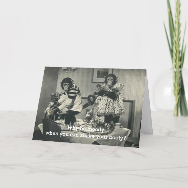 Rolig apa-kort kort (Framsida)