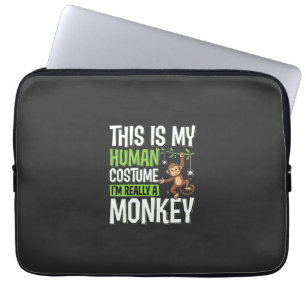 Rolig apa kostym Halloween vektor Laptop Fodral