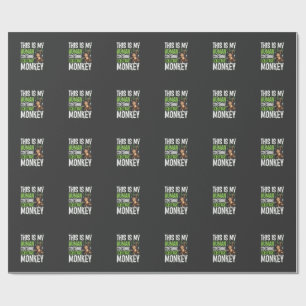 Rolig apa kostym Halloween vektor Presentpapper