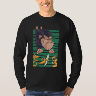Rolig apa med bananer t shirt