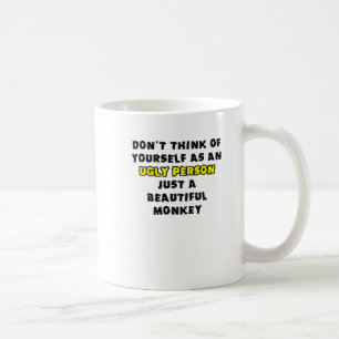 Rolig Apa Skämt Kaffe/Te-mugg Humor Kaffemugg