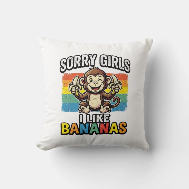 Rolig apbana Vintage gravyr skjortdesign Kudde (Framsida)