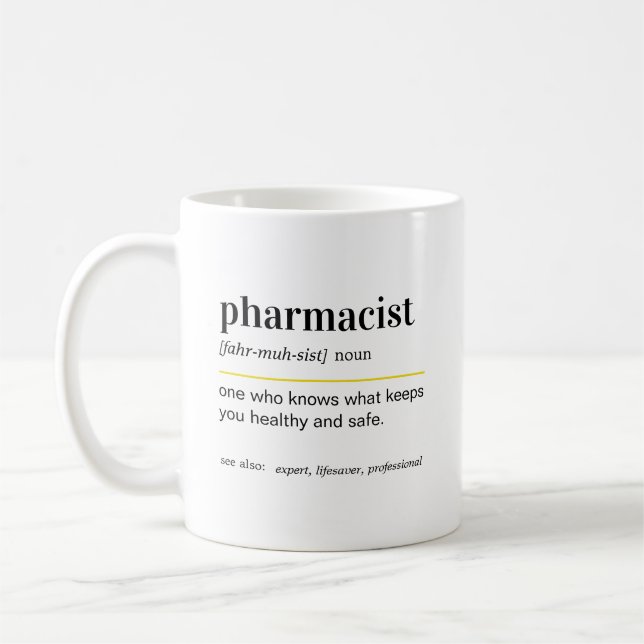 Rolig apotekare Definition Present Kaffemugg (Vänster)