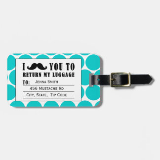 ROLIG AQUA FÖR MUSTASCHBAGAGEMÄRKRE %PIPE% PRICKER BAGAGEBRICKA