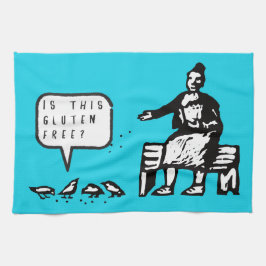 Rolig är denna fria fågeltecknad för Gluten Kökshandduk