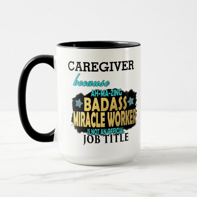 Rolig arbetare för PERSONLIGCAREGIVERBadass Mugg (Vänster)