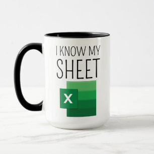 Rolig Arbetskamrat Kalkylblad Present Kaffemug, Mugg