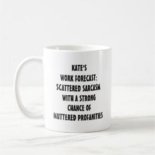 Rolig Arbetsprognos Mugg Redigerbar Text