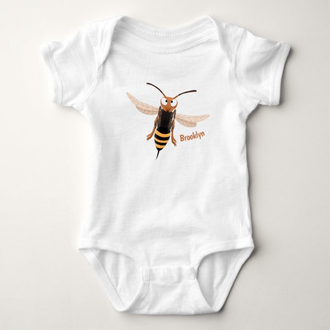 Rolig arg bålgeting geting serieillustration t shirt (Framsida)