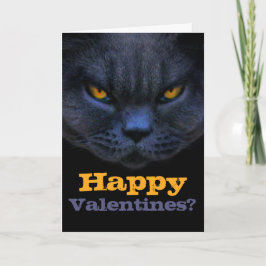 Rolig arg kattlyckligvalentines? Anti alla Helgkort