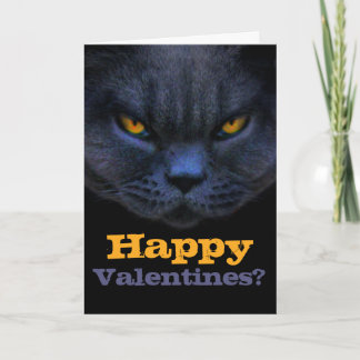 Rolig arg kattlyckligvalentines? Anti alla Helgkort