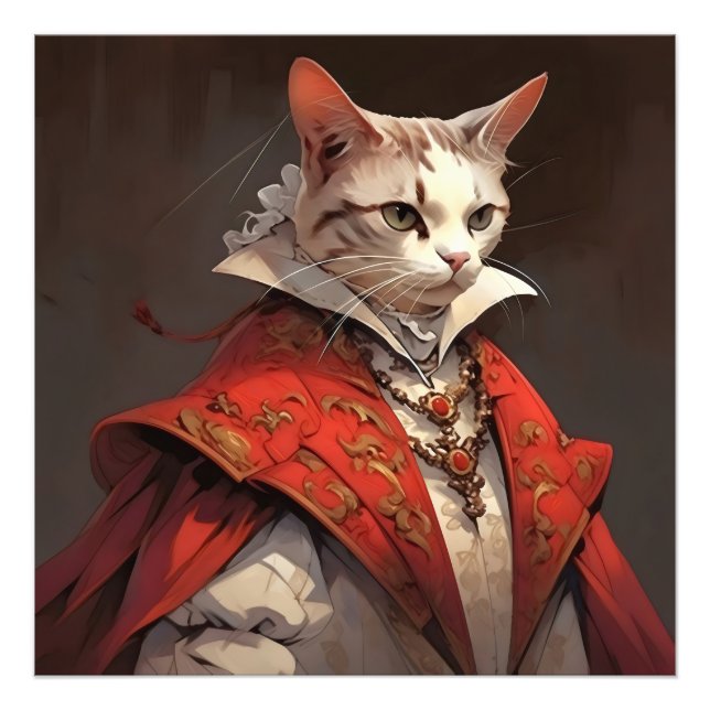 Rolig Aristokrat Katt Fototryck (Framsidan)