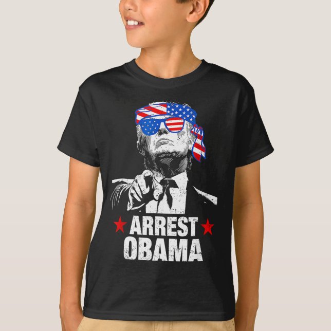 Rolig Arrest Obama 2025 Tröja Arrest Obama 2025 T- (Framsida)