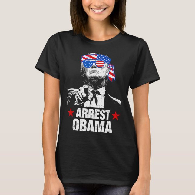 Rolig Arrest Obama 2025 Tröja Arrest Obama 2025 T- (Framsida)