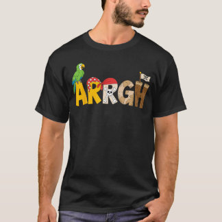 Rolig ARRGH Pirat Stil Piratkostym ARGH Pirat T Shirt