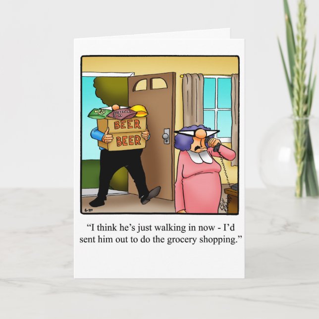 Rolig årsdags humor kort för dem (Framsida)