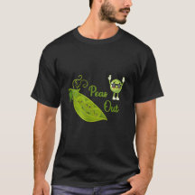 Rolig ärtskorta – Söt grönsaks grafisk t-shirt