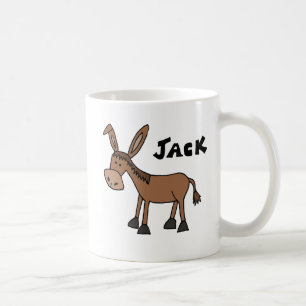 Rolig åsna som namnges jack kaffemugg