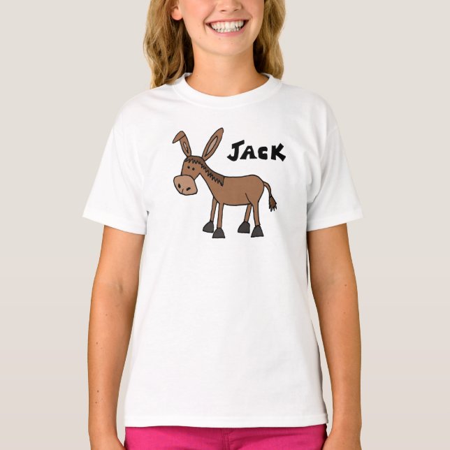 Rolig åsna som namnges jack t shirt (Framsida)