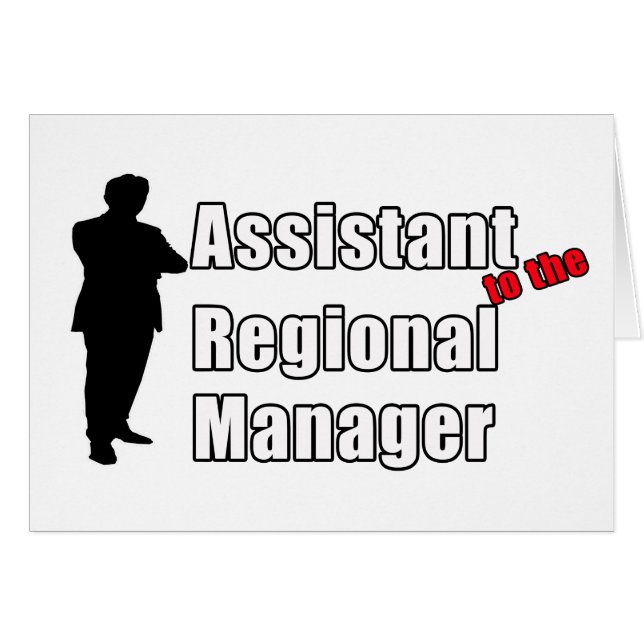 Rolig assistent till den regionala chefen hälsningskort (Framsidan Horizontal)