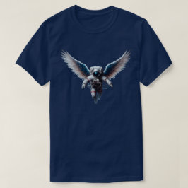 Rolig astronaut med änglaveingar i rymden t shirt