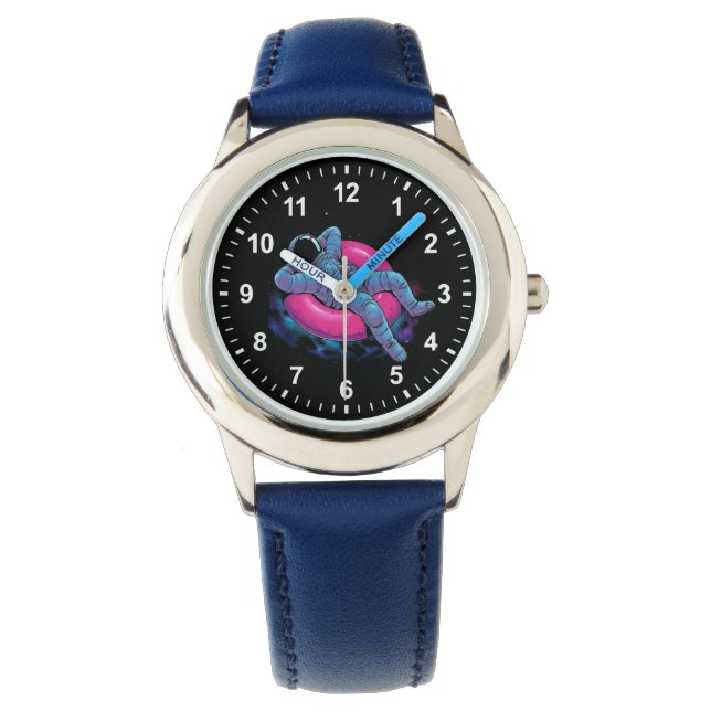 Rolig Astronaut-munk  Armbandsur (Framsida)