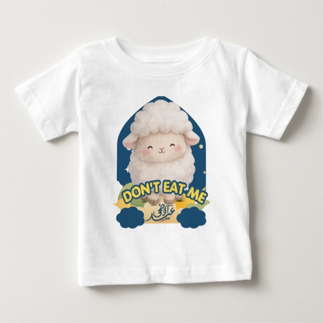 Rolig "Ät Mig Inte" Eid Al-Adha T-Shirt för Småbar (Framsida)